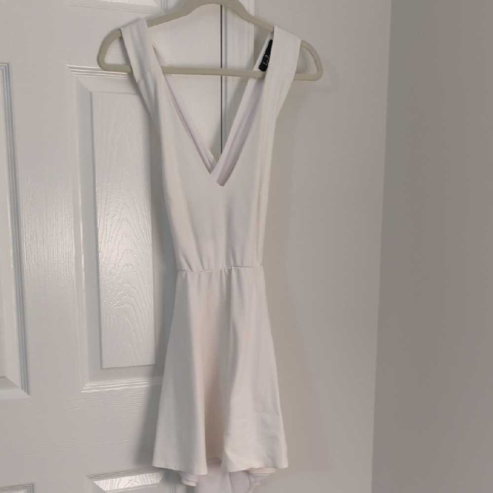 Lulu's White Backless Dress